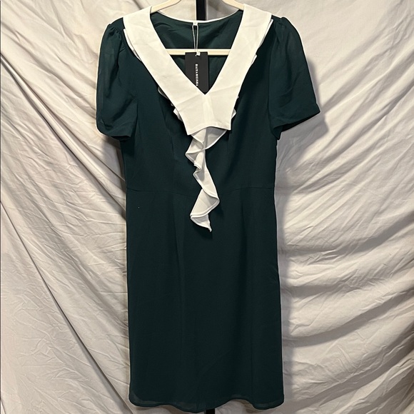 Baiyameisha Dresses & Skirts - 🌺NWT Elegant Green and White Ruffle Mini Dress (Bundled price-BIN2)